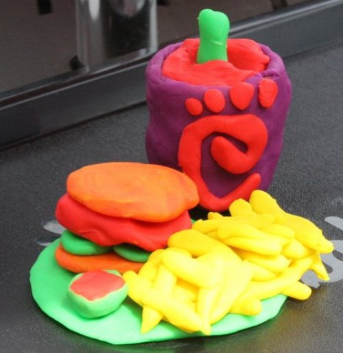 Chick-fil-A provided campers with Play-Doh for a contest to create menu items. 
